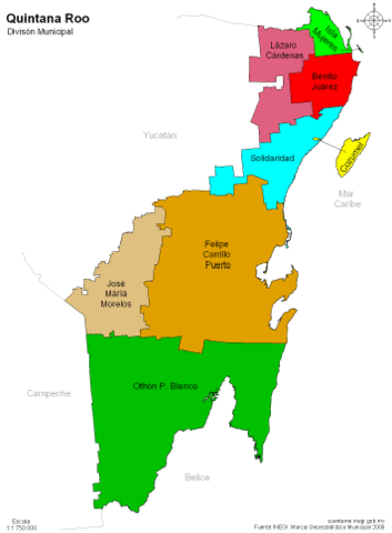 Quintana Roo nació como estado libre y soberano con los mismos límites y extensión que se le había otorgado en 1902. David Gustavo Gutiérrez Ruiz fue nombrado gobernador provisional.