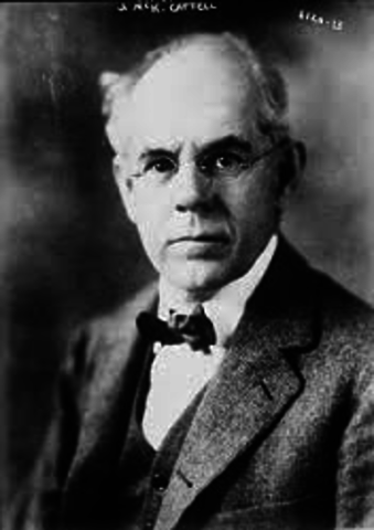 Mckeen Cattell (1860-1944) estudiado con Wundt , en uno de sus viajes a inglaterra queda impresionado por las investigaciones de Galton y se dedicó a medir y correlacionar datos referentes a las capacidades humanas.