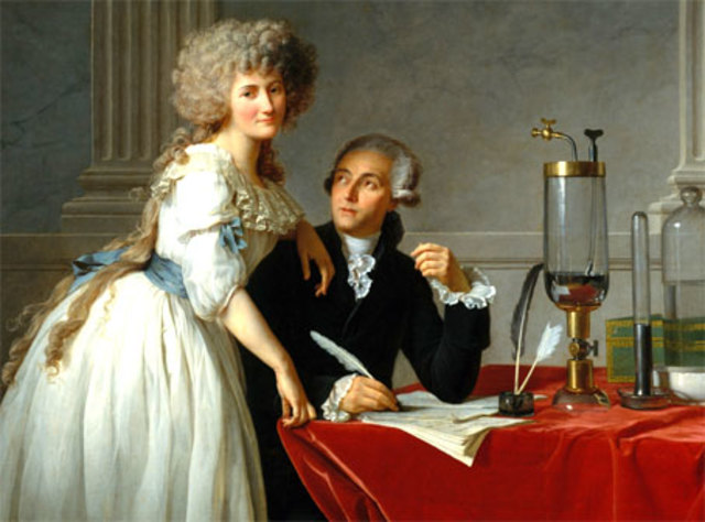 Antoine Lavoisier y su esposa