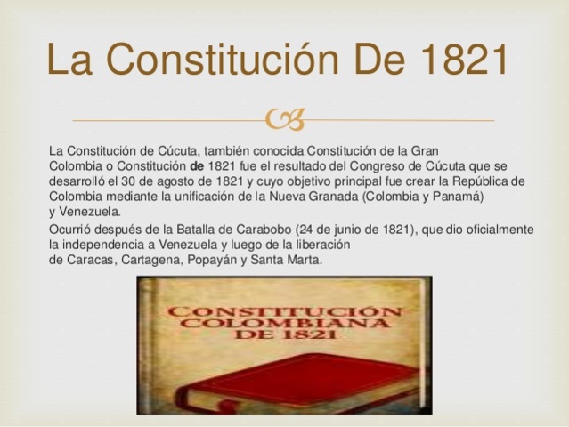 CONGRESO DE CUCUTA 30 Agosto 1821