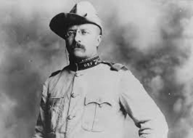 Theodore Roosevelt becomes president