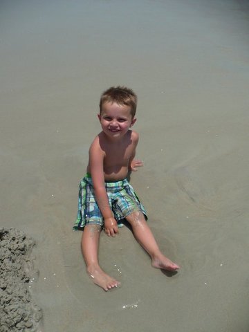 Caleb goes to the beach