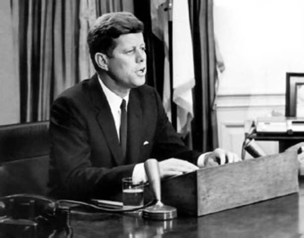 Kennedy in a speech on Civil Rights