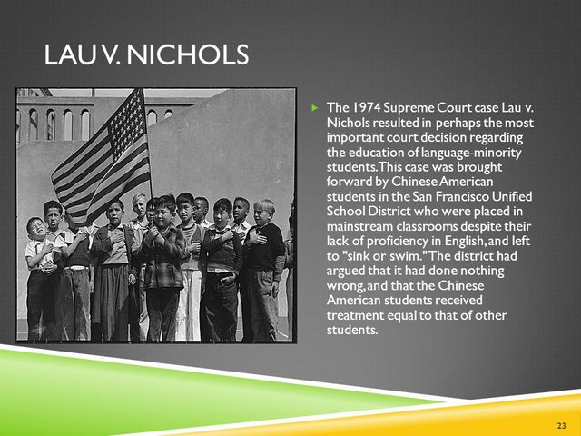 Case of Lau v. Nichols