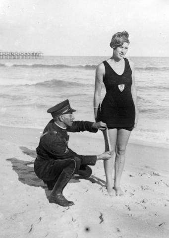 Annette Kellerman was arrested for wearing a loose one piece