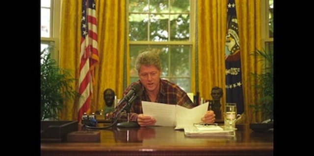 President Bill Clinton signs the Illegal Immigration Reform and Immigrant Responsibility Act of 1996 into law