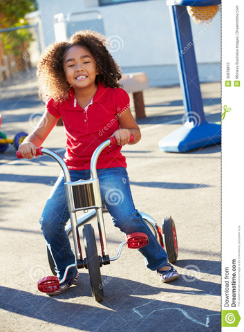 When I learned how to ride a tricycle