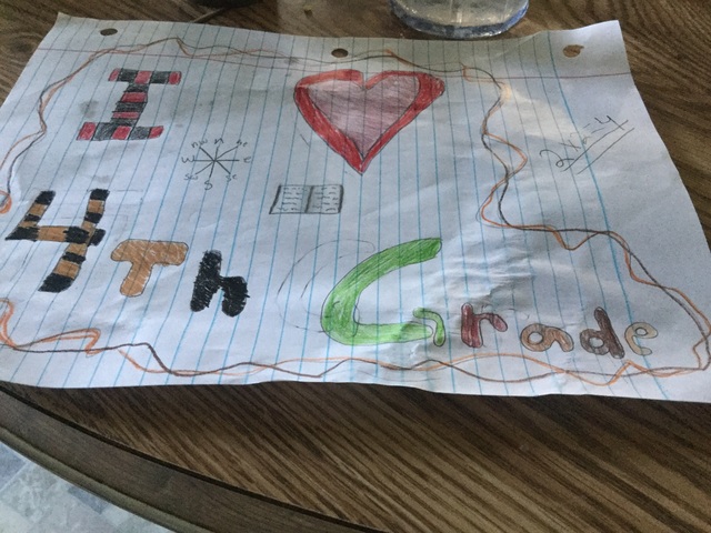 My first day of the 4th grade