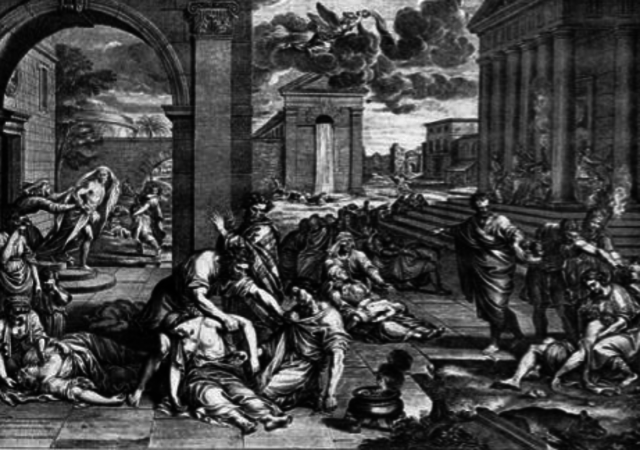 Bubonic plague reaches Europe