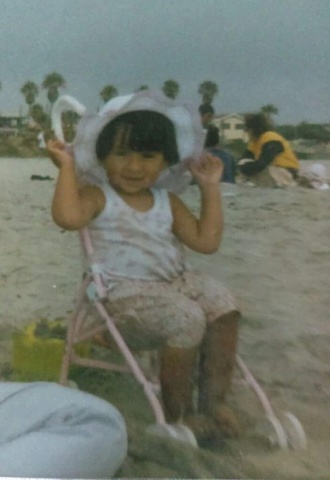 Día en la playa con mi familia.