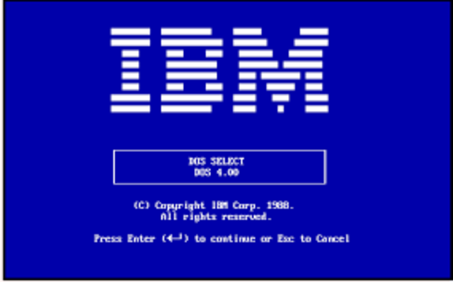 IBM LANZA MS-DOS