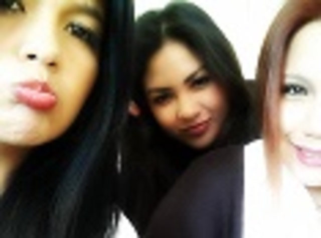 con mis amigas en la secundaria