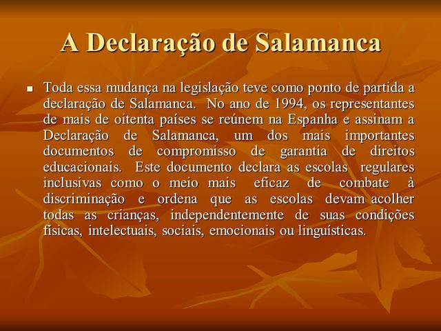 Assinada a Declaração de Salamanca