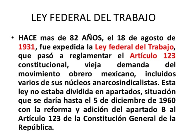 Ley Federal del Trabajo