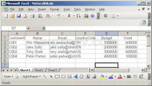 1995 MICROSOFT EXCEL 8.0