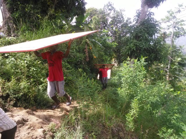 Building materials arrive for school expansion in Moca