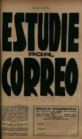 Se reconoce formalmente la educación por correspondencia.