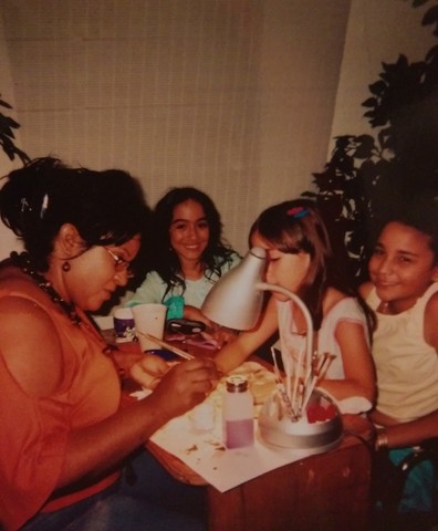 My first acrylic nails .