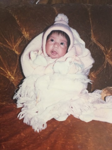 Cuando tenía 1 mes de nacida