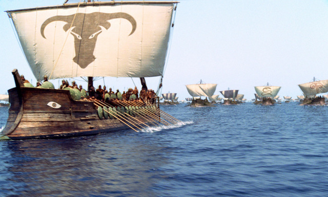 After 10 years of fighting the Greeks sailed back home.