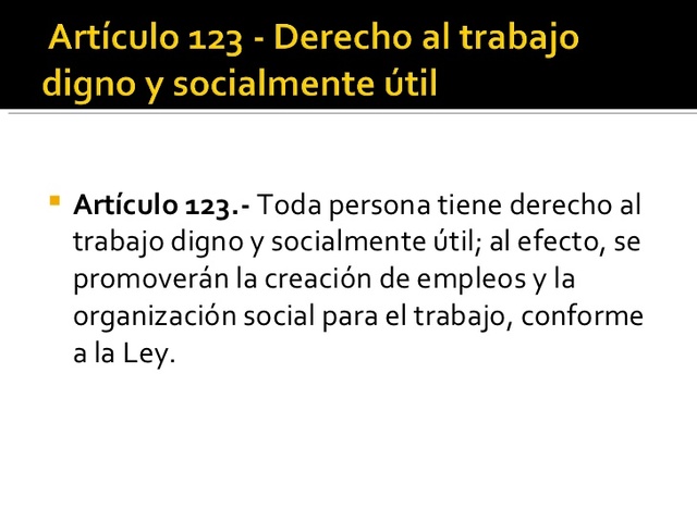 Artículo123 Constitucional
