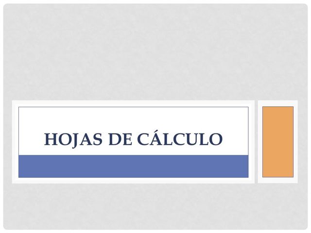 hoja de calculo
