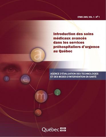 Sortie du Rapport AETMIS