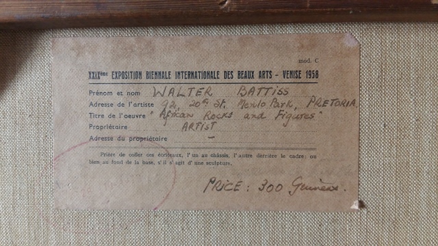 Battiss exhibited at the Venice Bienalle.