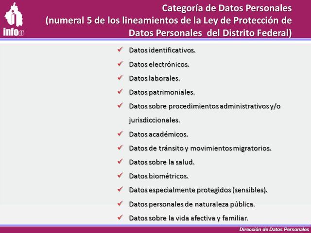 Lineamientos de Protección de Datos Personales.
