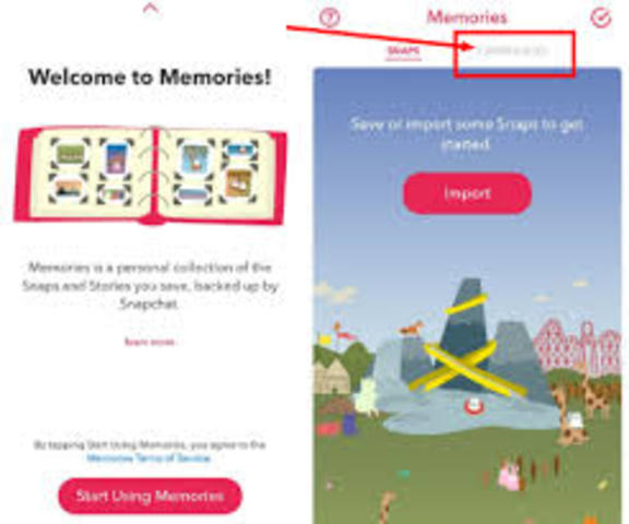 Snapchat expansion of "Memories"