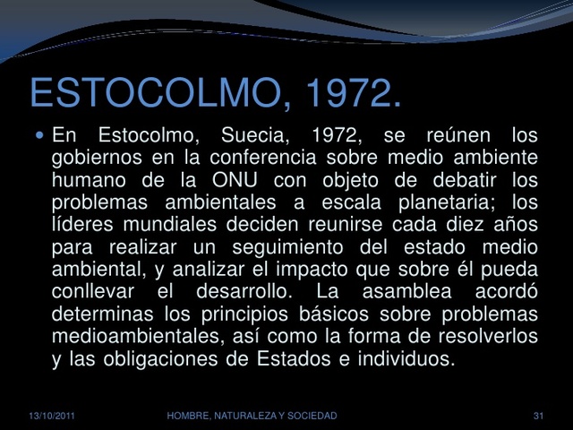 CUMBRE DE LA TIERRA ESTOCOLMO