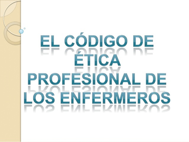 Código de ética de enfermería: