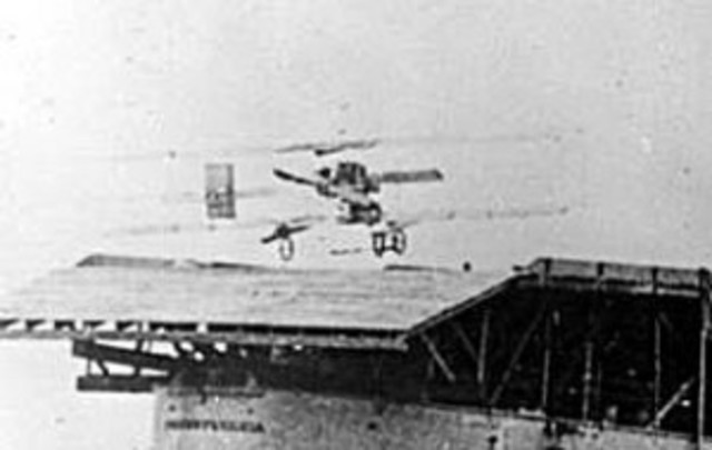 First Landing of a Plane on a Ship