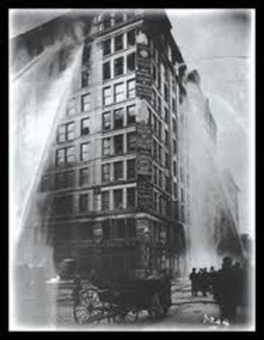 Triangle Shirtwaist Company Catches Fire
