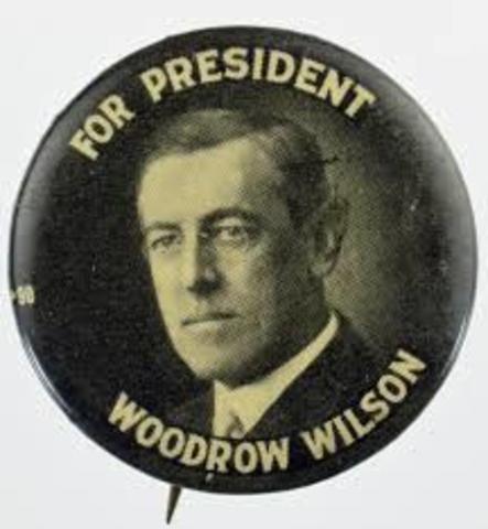 Woodrow Wilson becomes President