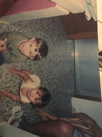 Playing with my sister