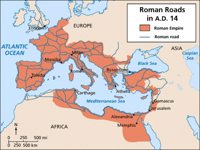 Romans build road system