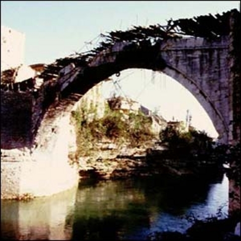 the Destructure of An Ottoman Heritance,Mostar Bridge