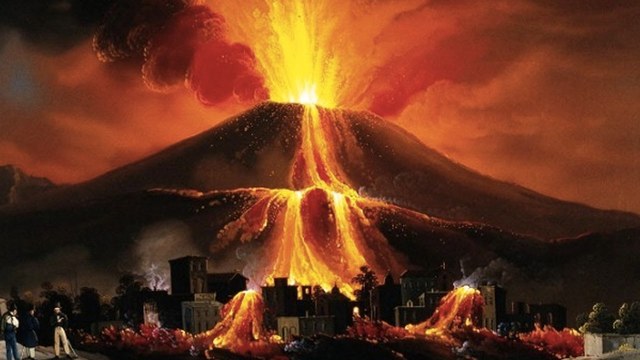 Eruption of Mt Vesuvius