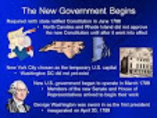 U.S. Govt. Under The Constitution Begins