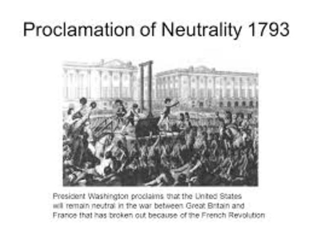 Washington Declares U.S. neutrality