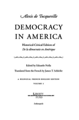 Alex de Tocqueville's five principles