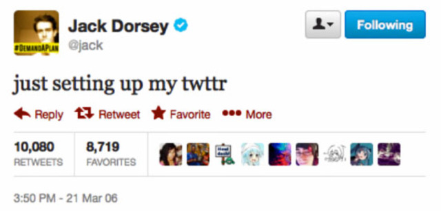 What was the first tweet?