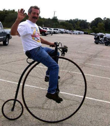 the creation of the small wheel large wheel bicycle