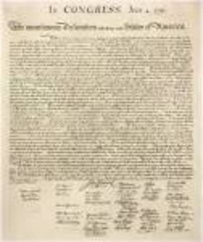 The declaration of Independence