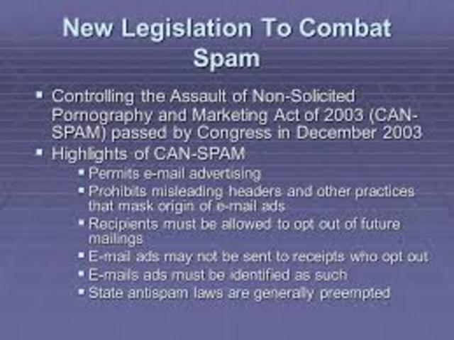 Controlling the Assault of Non-Solicited Pornography and Marketing Act of 2003 and Spam