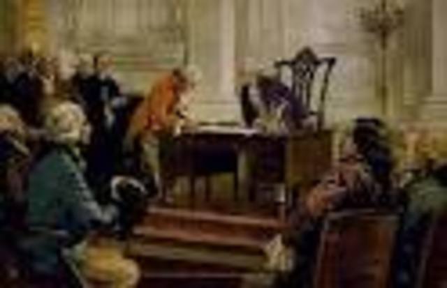 The Declaration of Independence is announced.