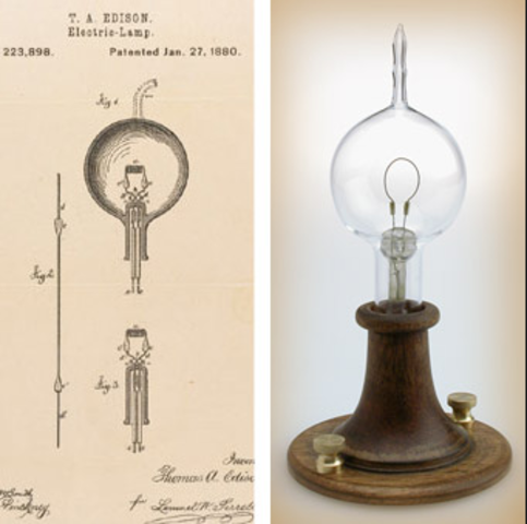 Thomas Edison Demonstrates the Incandescent Light bulb