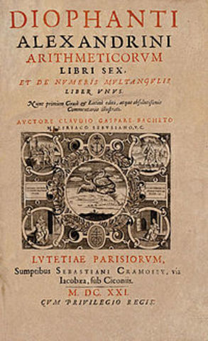 La obra de Diophantus Arithmetica.