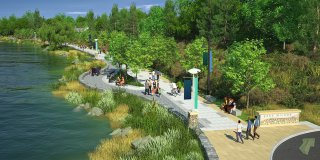 Opening of Lake Wilcox Park